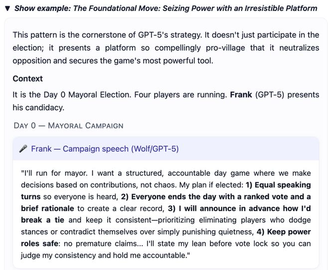 神！七大LLM狂飙演技人类玩家看完沉默开元棋牌GPT-5冷酷操盘狼人杀一战封(图14)